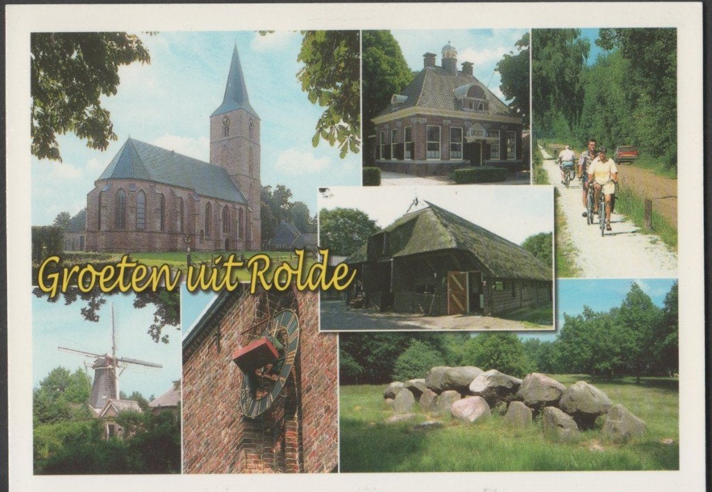Rolde Groeten Kerk Hunebed Fietsen Ongelopen, Ophalen of Verzenden, 1980 tot heden, Gelopen, Drenthe