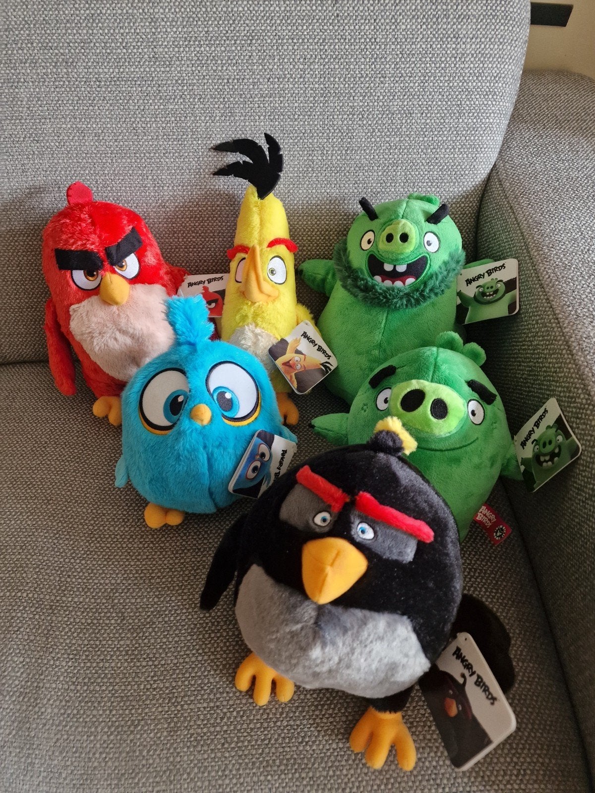 Angry Birds knuffels - complete set van 6, Kinderen en Baby's, Speelgoed | Knuffels en Pluche, Overige merken, Overige typen, Nieuw