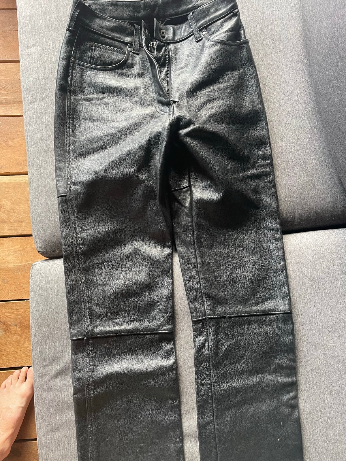 Leren motorbroek dames - Maat 38, Ophalen of Verzenden, Gedragen, Maat 38/40 (M), Zwart