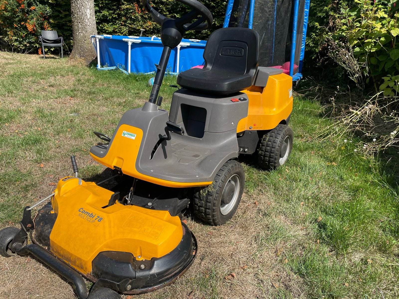 Stiga Villa 520 HST zitmaaier - Combi 78 Multiclip, Ophalen, Cirkelmaaier, Gebruikt, Mulchfunctie