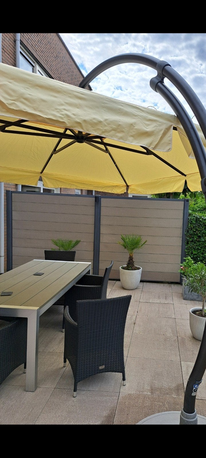 Composiet schutting 2 m x 3.9 meter, Ophalen, Kunststof, 1 tot 2 meter, Minder dan 3 meter