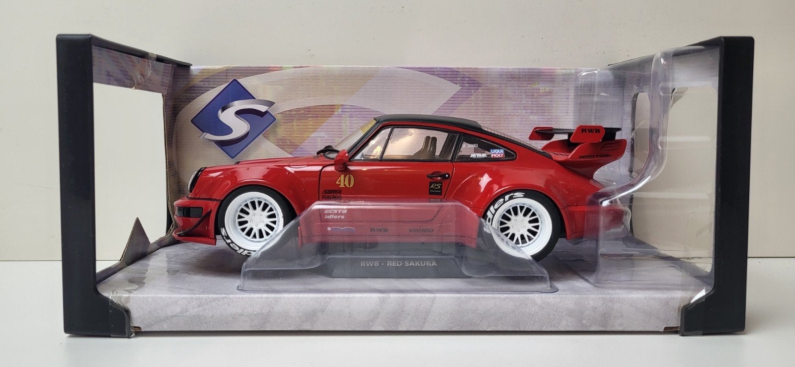 1/18 Solido Porsche RWB Sakura, Ophalen of Verzenden, Zo goed als nieuw, Auto, Solido