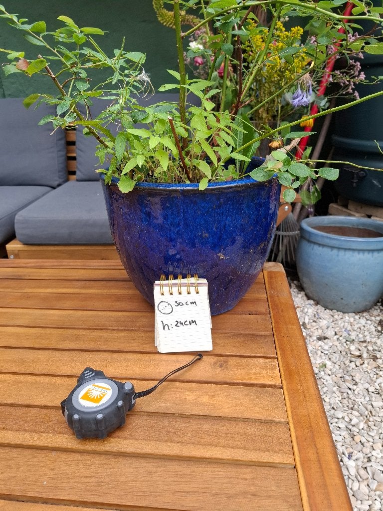 Bloempot, Rond, Zo goed als nieuw, Minder dan 40 cm, Aardewerk