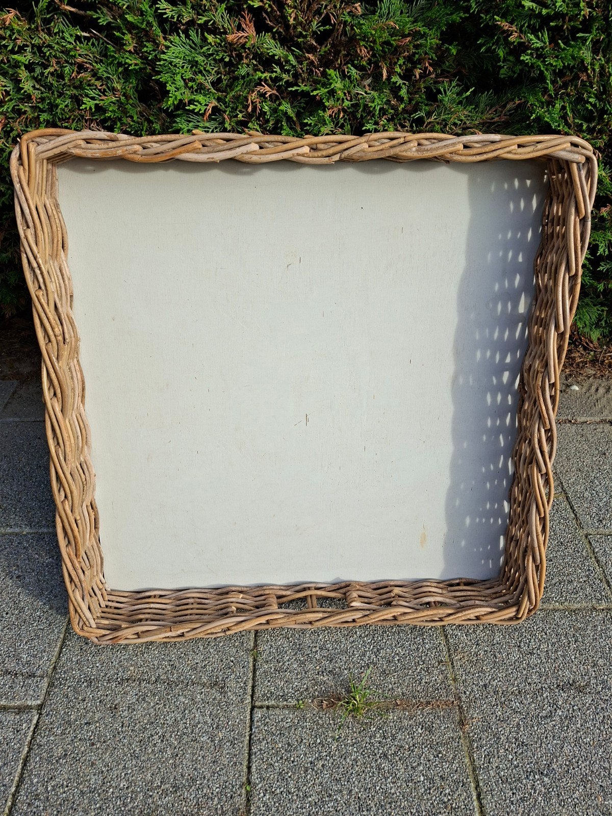 Rieten Dienblad Groot € 25,- ZIE MIJN OVERIGE ADVERTENTIES, Overige materialen, Overige merken, Landelijk/Boerenbont, Ophalen of Verzenden