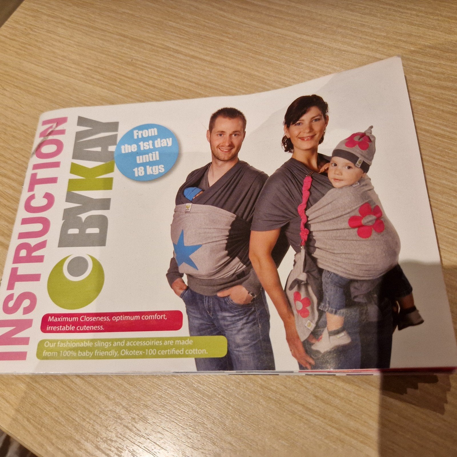 ByKay Draagzak Grijs met Blauwe Ster - Maat M, Kinderen en Baby's, Babydragers en Draagdoeken, Overige merken, Draagdoek, Ophalen of Verzenden
