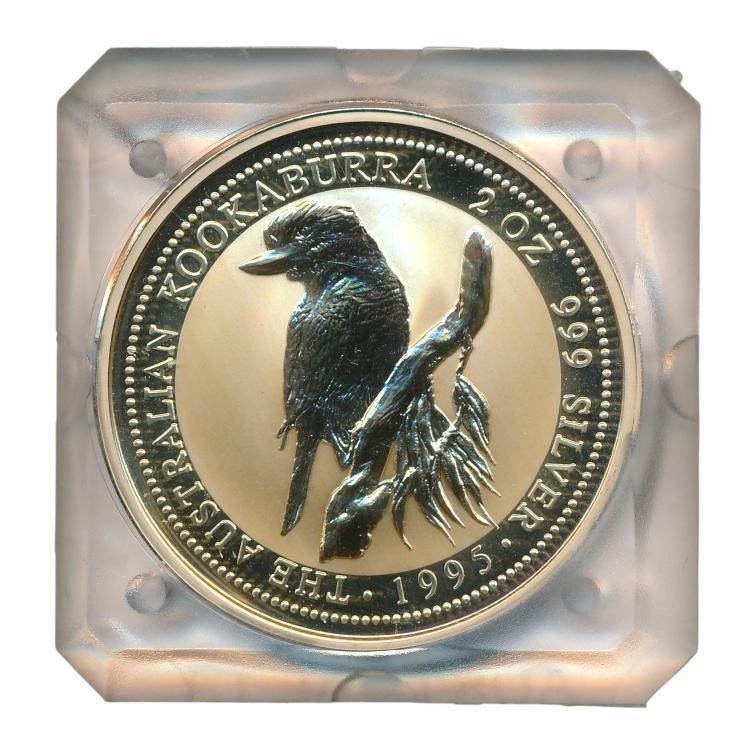 Australië 2 ounce kookaburra 1995 zilver in capsule