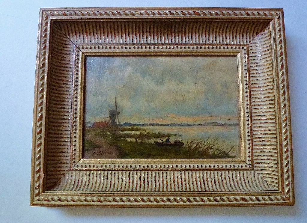 Gerrit van Dokkum 1870 - 1931, Antiek en Kunst, Paneel, Verzenden, Olieverf, Klassiek