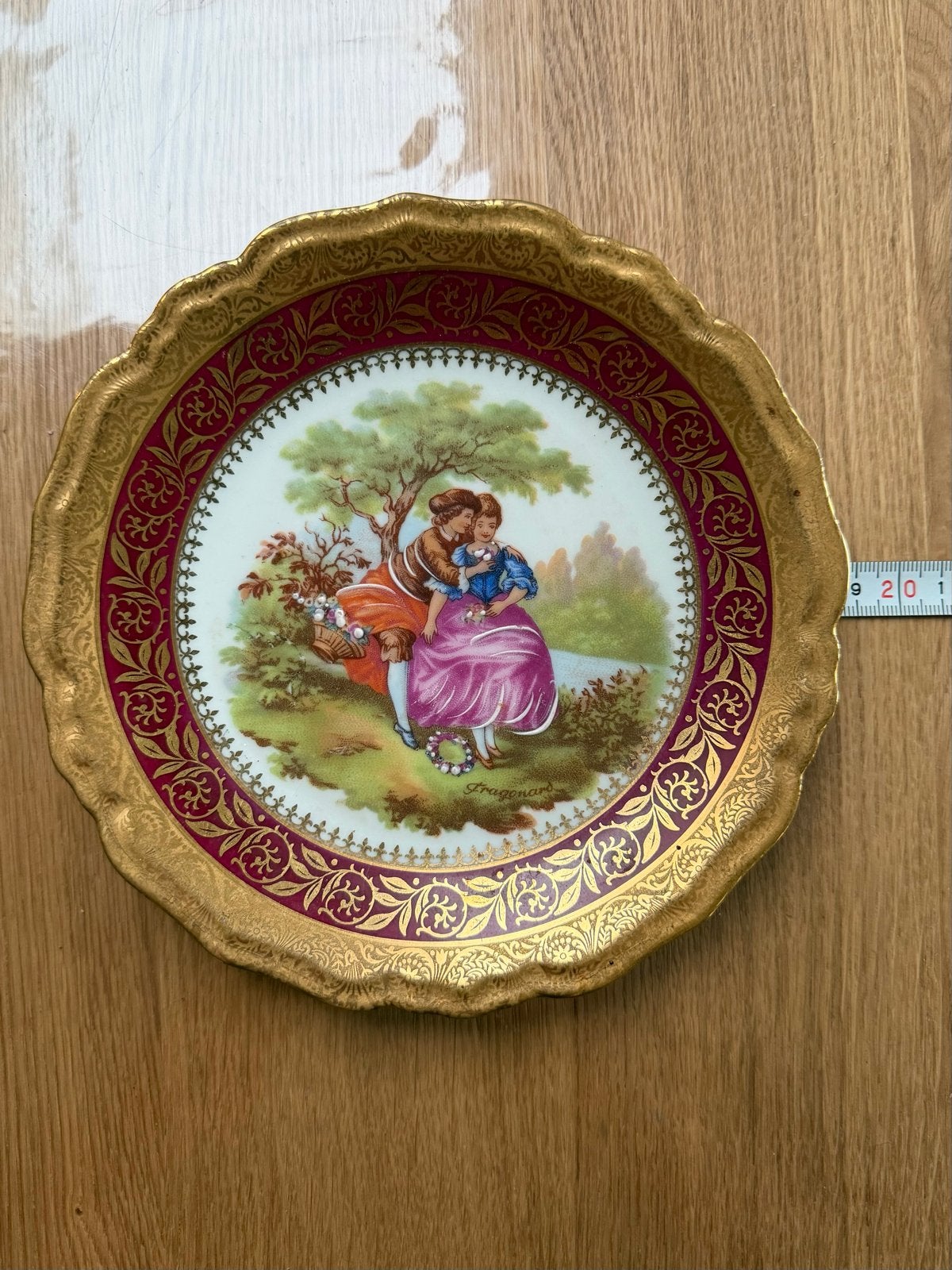 Decoratief Fragonard bord - Jammet Seignolles Limoges, Ophalen of Verzenden