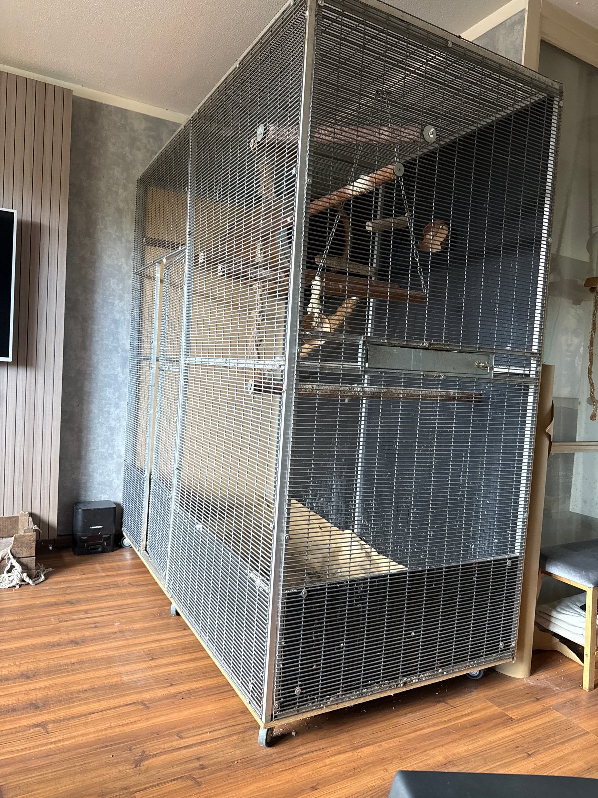 Grote voilere, Dieren en Toebehoren, Vogels | Hokken en Kooien, Ophalen, Gebruikt, Aluminium, Volière