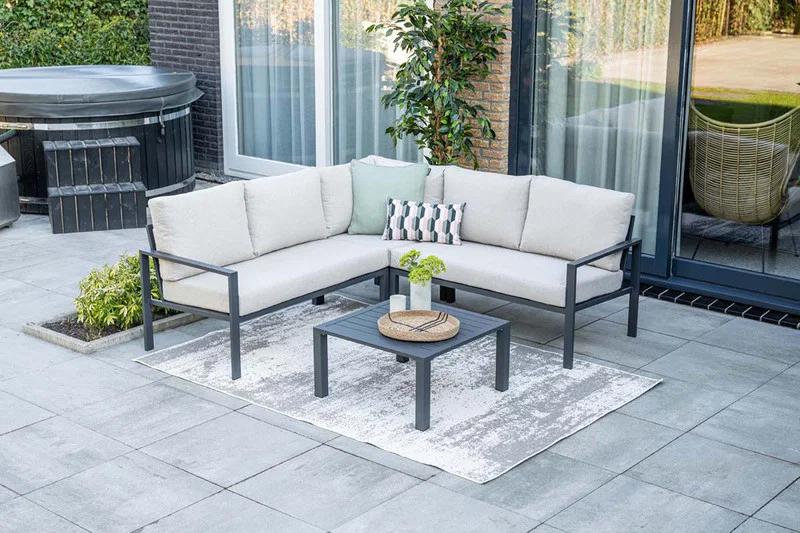 Garden Impressions loungeset Zion 4-delig, Tuin en Terras, Tuinsets en Loungesets, Ophalen, ., 6 zitplaatsen, Bank