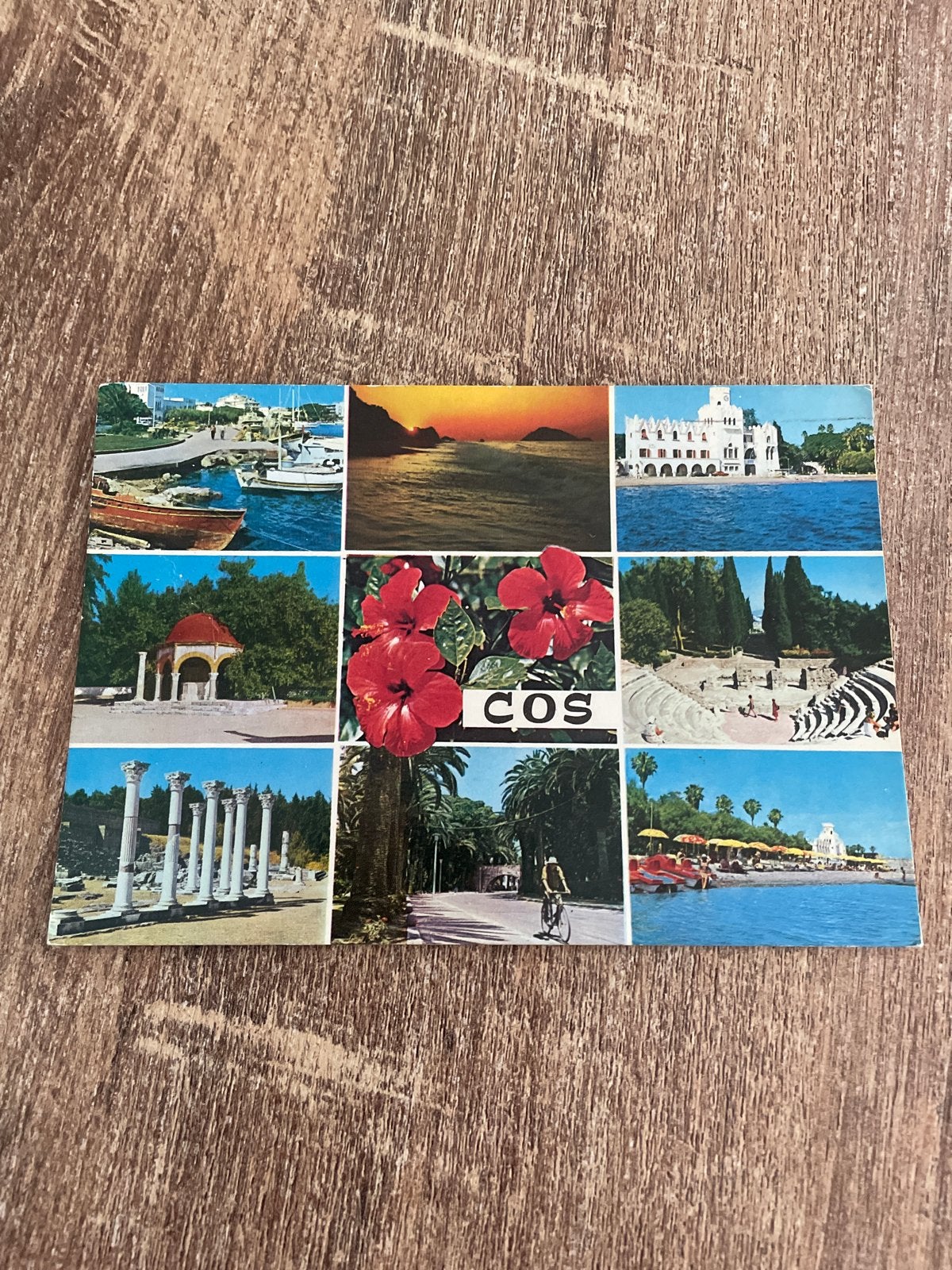 Vintage Ansichtkaart Kos Griekenland - 1989, Ophalen of Verzenden, 1980 tot heden, Gelopen, Stad of Dorp