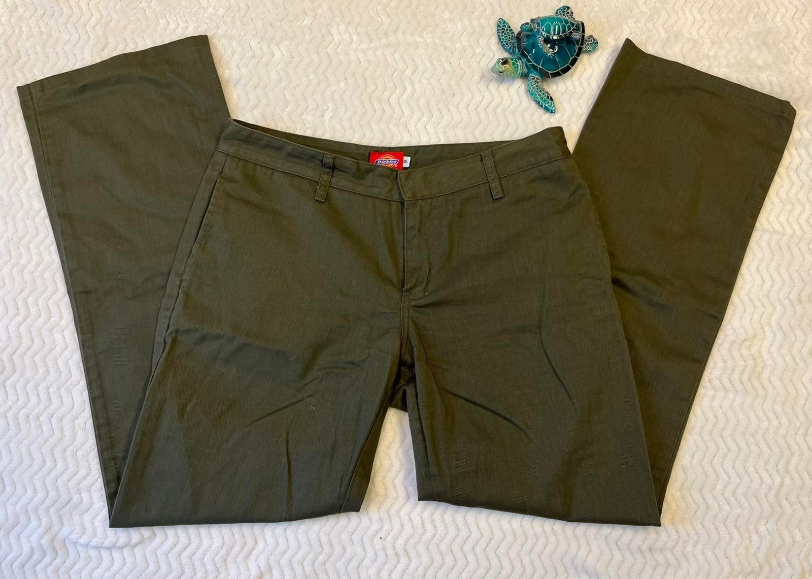 Dickies Girl Groene Broek Maat 36 (S), Ophalen of Verzenden, Zo goed als nieuw, Maat 36 (S), Lang