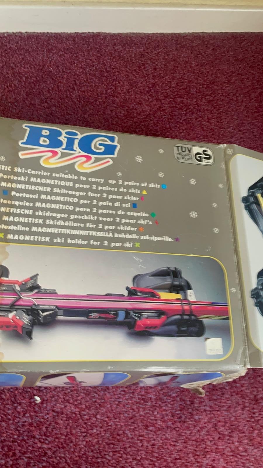Big Ski magnetische skidragers voor op auto dak, Auto diversen, Ophalen of Verzenden, Gebruikt