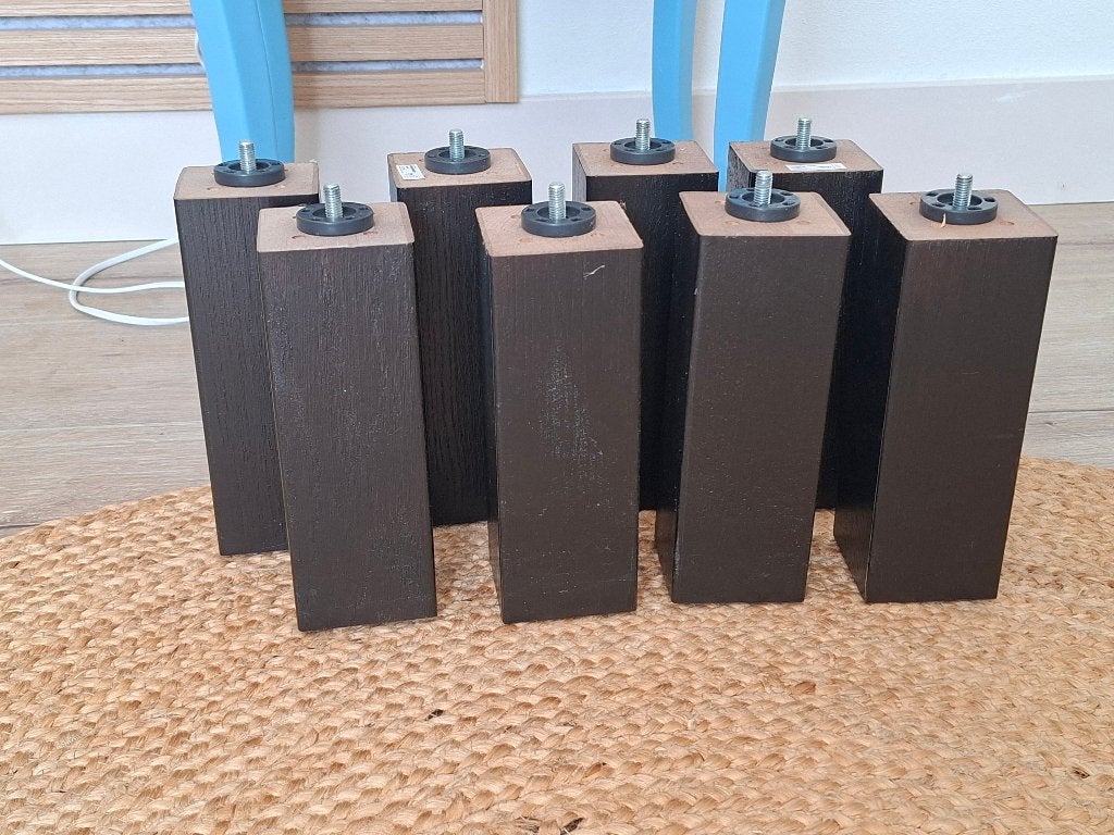 Hoge bedpoten (20cm) IKEA, Huis en Inrichting, Ophalen, Zwart, Tweepersoons, Zo goed als nieuw