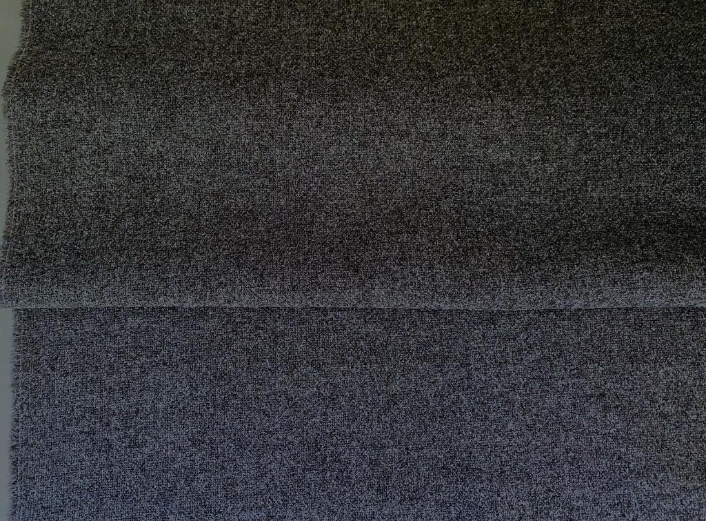 Kvadrat Tonica 2 182 donkergrijs; 6x restant meubelstoffen, Hobby en Vrije tijd, Stoffen en Lappen, Wol, 120 cm of meer, Ophalen of Verzenden