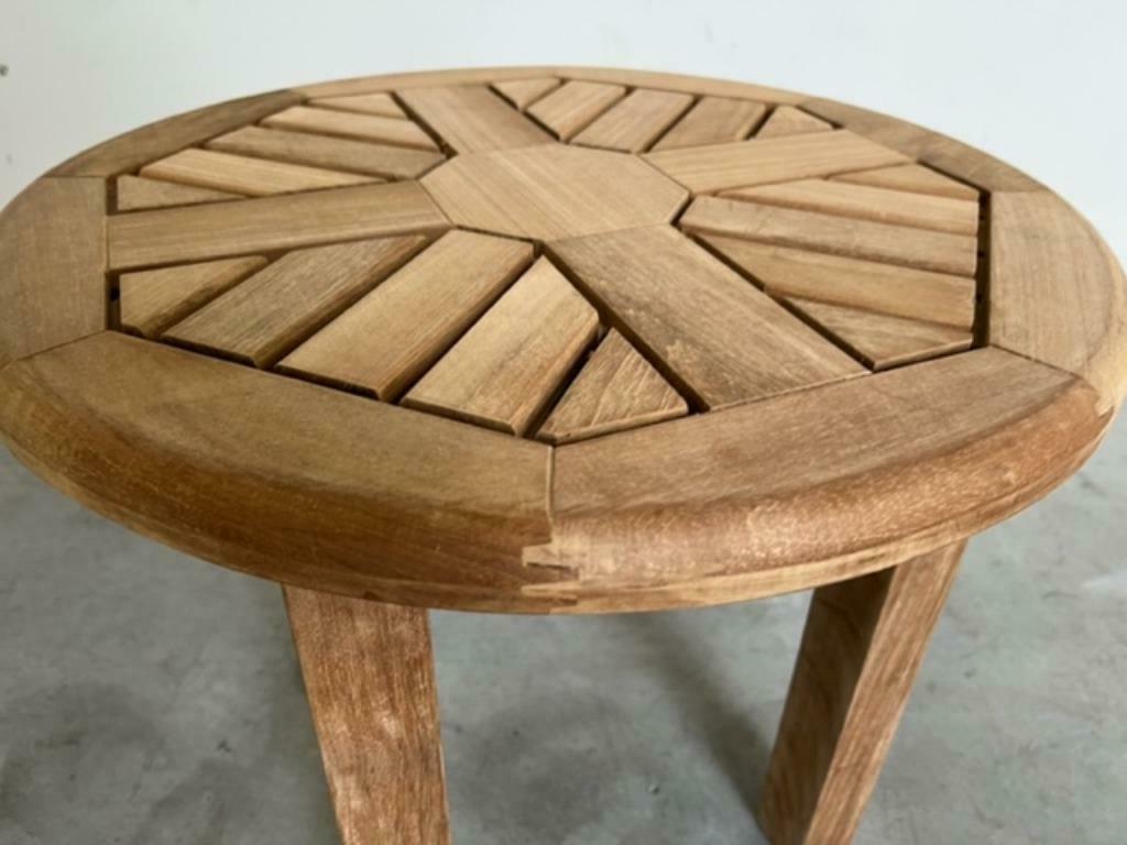 Oriental Garden ronde lounge tafel teak hout nieuw, Ophalen of Verzenden, Nieuw, Rond, Teakhout