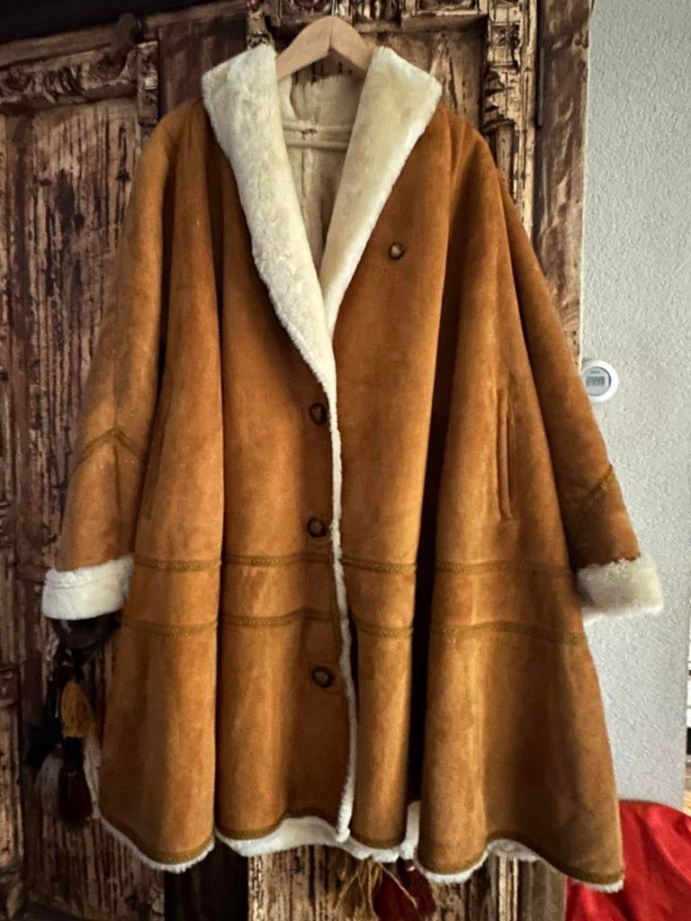 Lammy coat 44 vintage, Ophalen, Gedragen, Maat 42/44 (L), Bruin