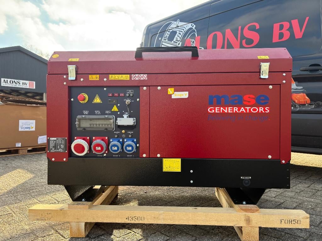 Aggregaat 20 kVA | Mase MPF 22 BA | EU Stage 5 | Diesel, Dieselolie, Geluidgedempt, Mase Generator Spa, Nieuw