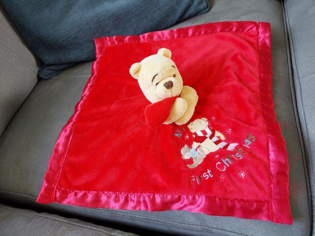 Winnie the Pooh de Poeh knuffeldoekje my 1st christmas, Ophalen of Verzenden, Nieuw, Beer