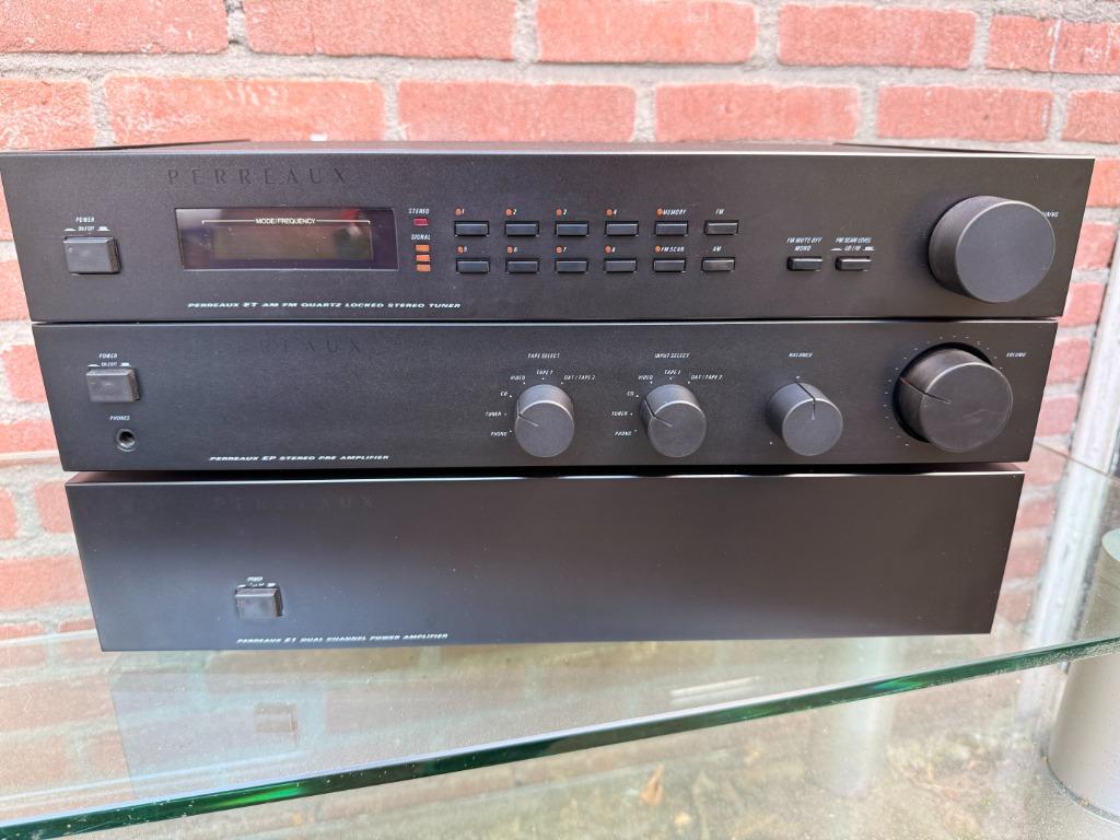 Perreaux set uit Nieuw Zeeland, top staat!, Gebruikt, 60 tot 120 watt, Stereo, NVT