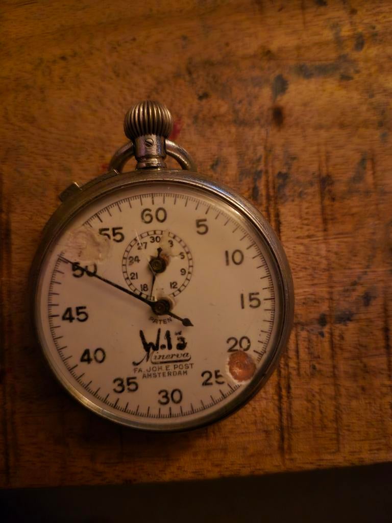 Oude Minerva Stopwatch, Ophalen of Verzenden