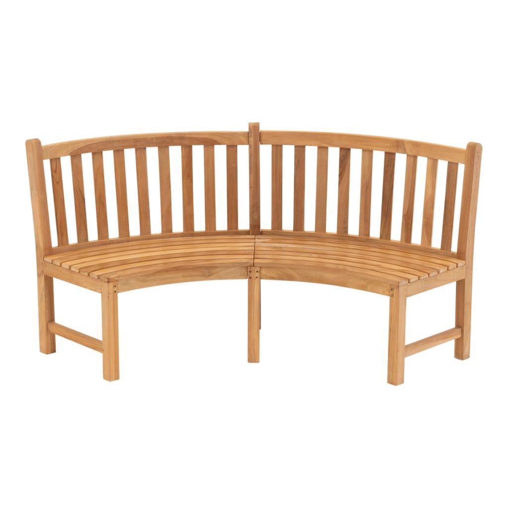 Teakhouten tuinbank met ronde rugleuning 200 cm, Tuin en Terras, Tuinbanken, Ophalen of Verzenden, Nieuw, Teakhout