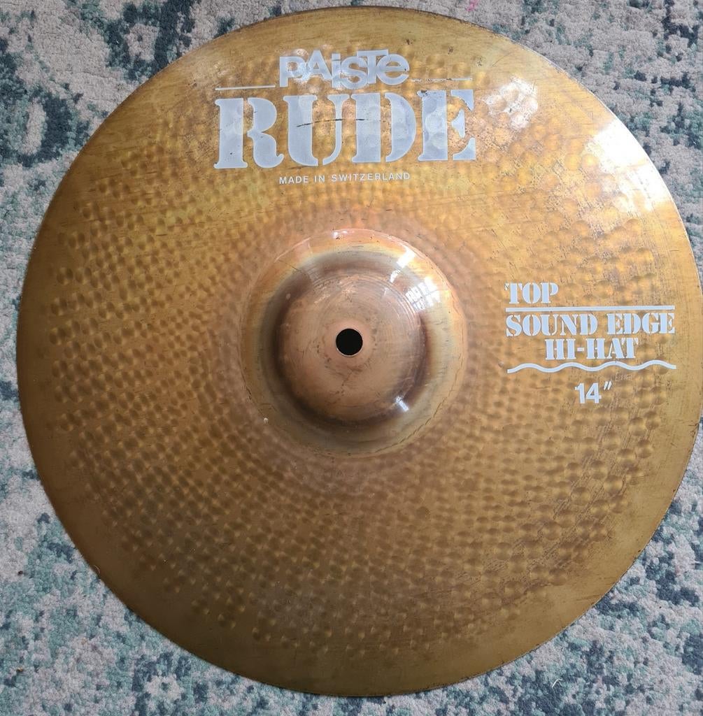 Paiste Rude Sound Edge Hihat 14" - Zeer Goede Staat, Muziek en Instrumenten, Drumstellen en Slagwerk, Ophalen of Verzenden, Zo goed als nieuw