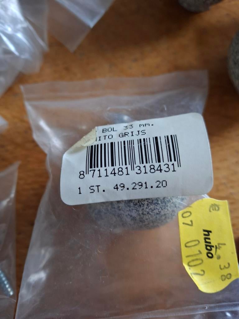 Knop Bol 33mm - Meubelknop, Overige materialen, Overige typen, Onbekend, Nieuw