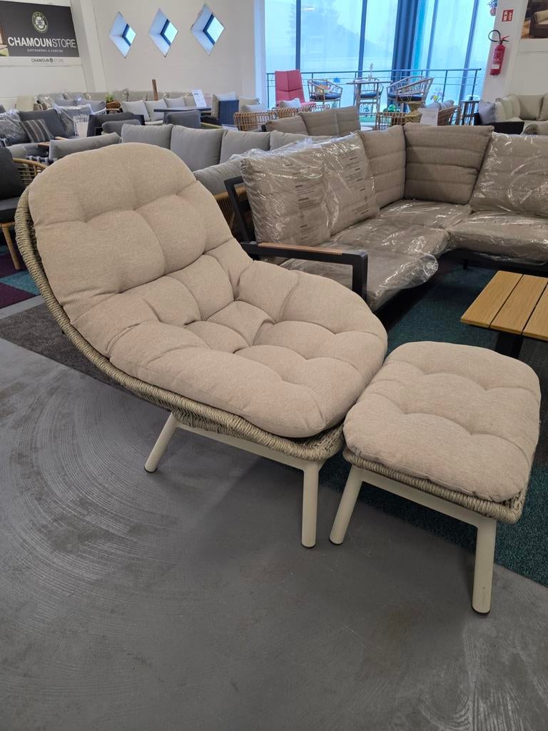 Garden Relax stoel met voetbank Mondial Living, Ophalen of Verzenden, Nieuw