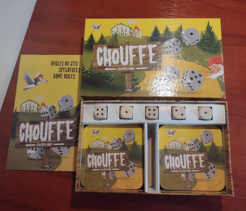La Chouffe Dobbelspel Game., Verzamelen, Biermerken, Ophalen of Verzenden, Zo goed als nieuw, Overige typen, Overige merken