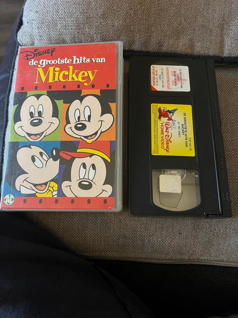 Disney vhs video de grootste Hits van Mickey, Verzamelen, Ophalen of Verzenden, Mickey Mouse, Zo goed als nieuw