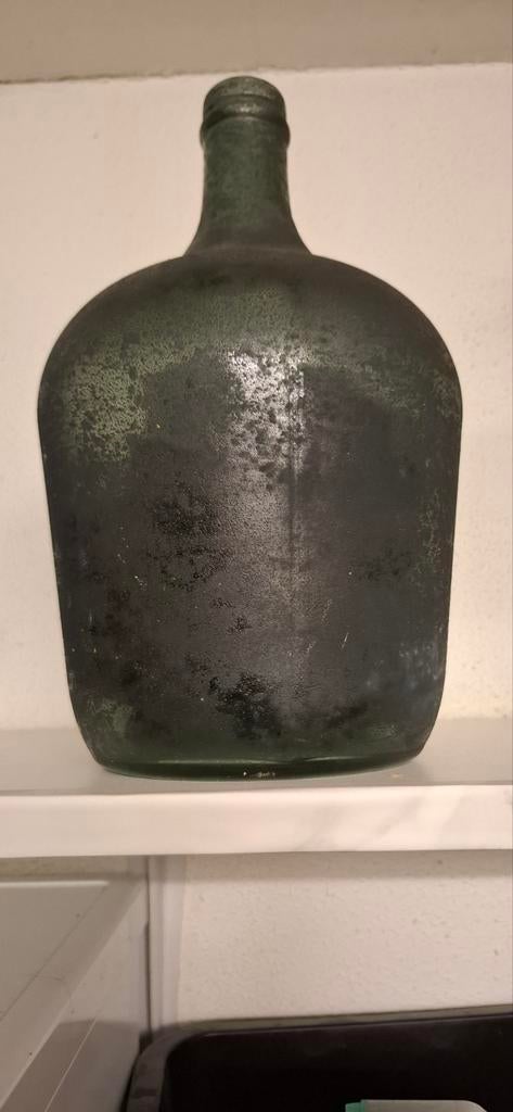 Blauwe glazen vaas - 30 cm, Antiek en Kunst, Ophalen of Verzenden
