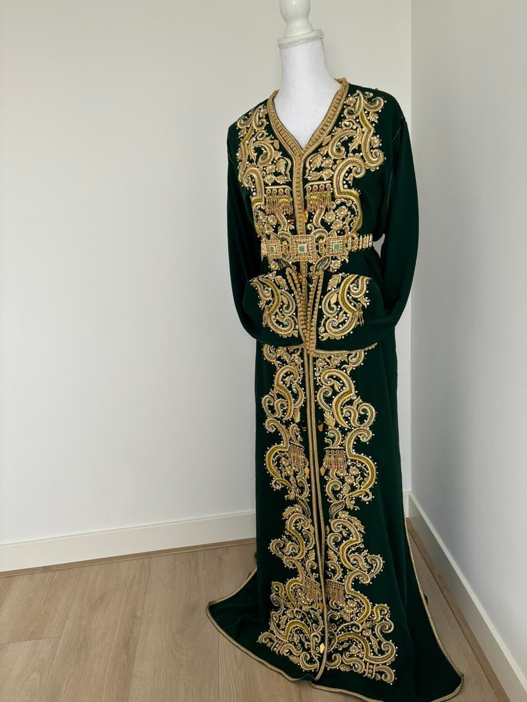 Volbewerkte Takshita groen henna, Overige typen, Maat 46/48 (XL) of groter, Ophalen of Verzenden, Zo goed als nieuw