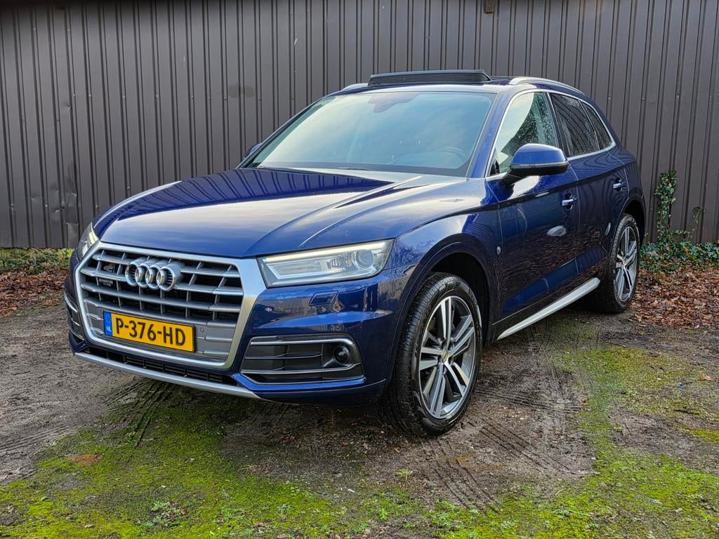 Audi Q5 2.0 Tfsi Quattro 252pk S Tronic - virtual cockpit, Zwart, 4 cilinders, Blauw, 14 km/l