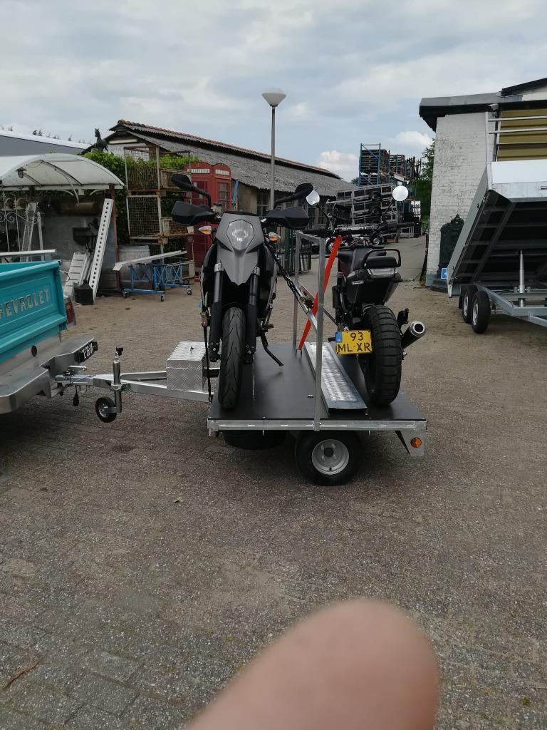 motor trailer 200 x 125 cm € 995 excl btw met rekje  shorty, Ophalen, Nieuw