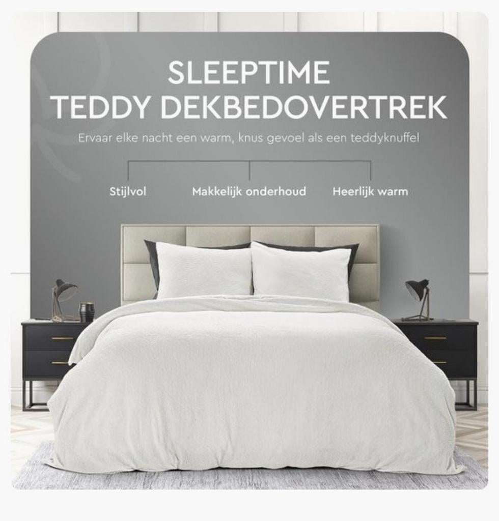Sleeptime Teddy Dekbedovertrek - Nieuw in verpakking, N, N, Dekbedovertrek, Nieuw