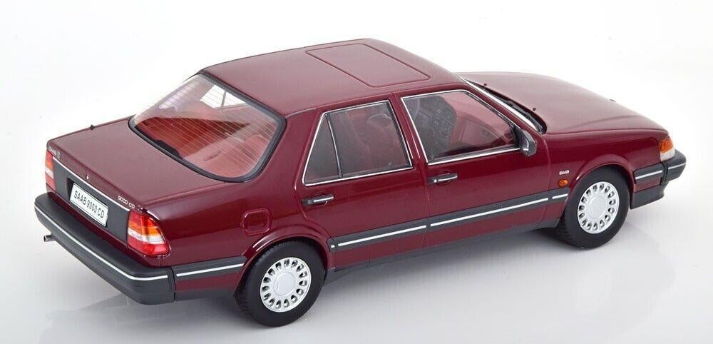 JSN Triple9 1:18 Saab 9000 CD Turbo 1990 donker rood, Hobby en Vrije tijd, Modelauto's | 1:18, -, Nieuw, Ophalen of Verzenden