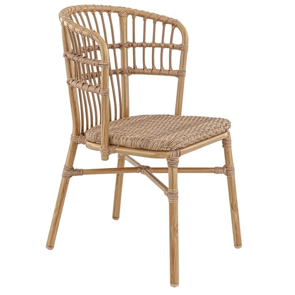 Terrasstoel model Orleans bamboe look karamel, Huis en Inrichting, Stoelen, Ophalen of Verzenden, Nieuw, Bruin, Vijf, Zes of meer stoelen