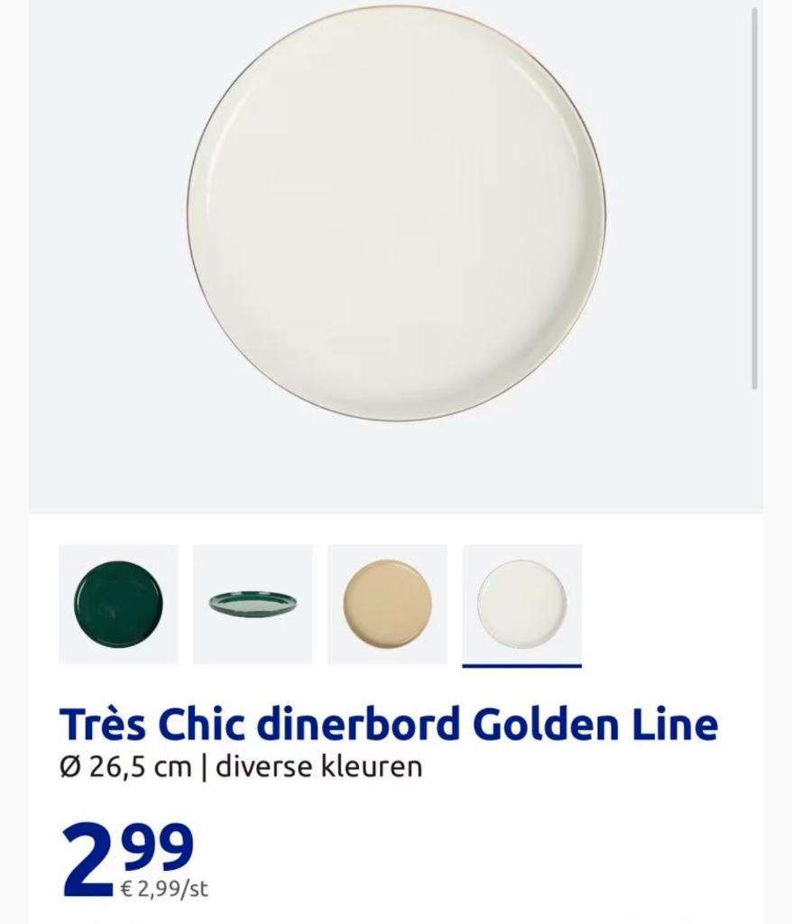 Tres chic borden, Nieuw, Ophalen of Verzenden, Bord(en), Overige stijlen