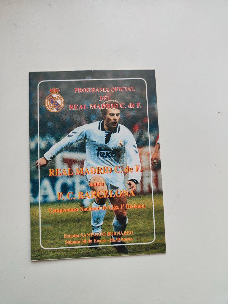 Real Madrid - Barcelona Johan Cruijff Programma 1992/1993, Verzamelen, Sportartikelen en Voetbal, Ophalen of Verzenden, Gebruikt