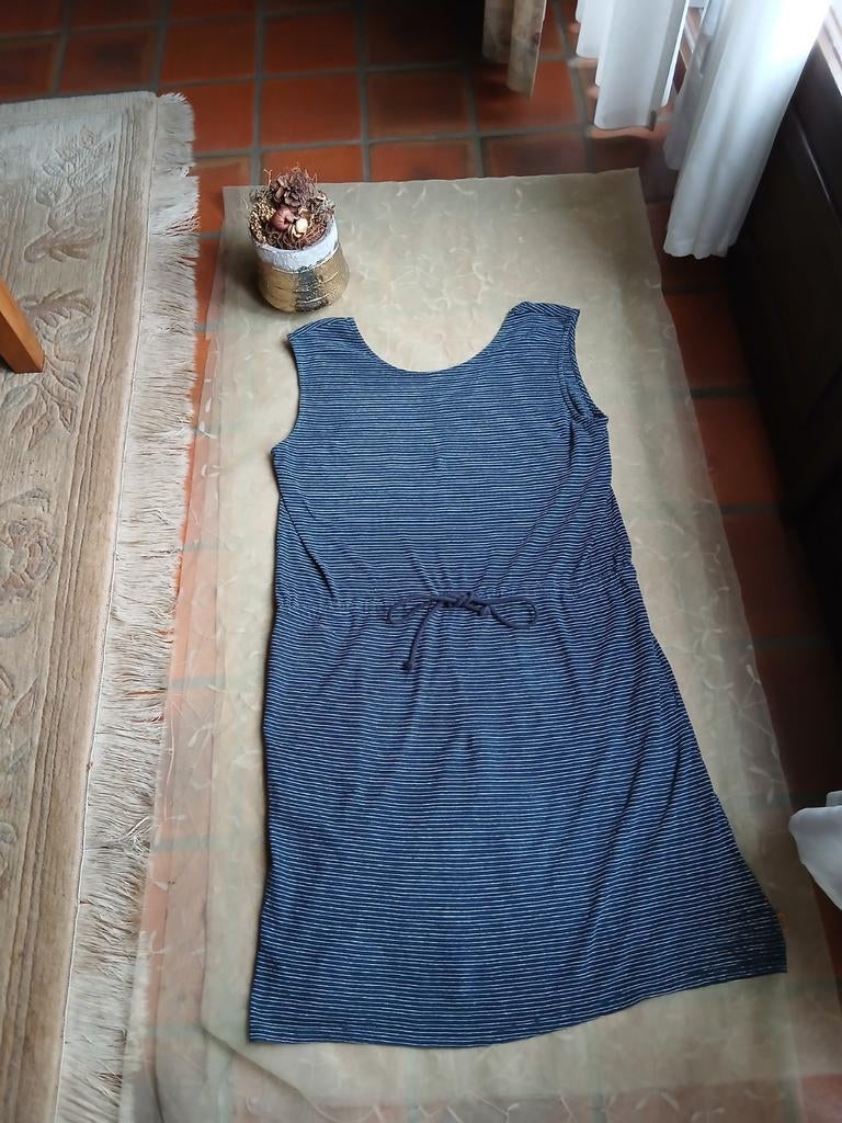 Zomer jurk dames maat large -blauw streepje, Blauw, Maat 42/44 (L), Ophalen of Verzenden, Zo goed als nieuw