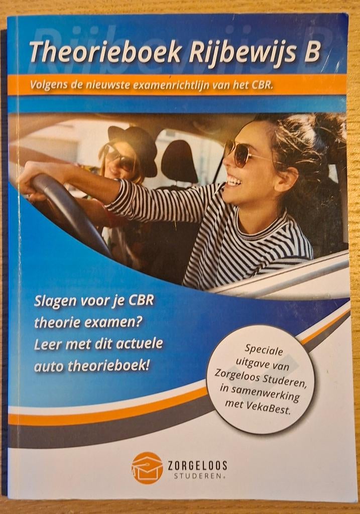 Theorieboek rijbewijs B auto, Boeken, Ophalen of Verzenden, Zo goed als nieuw, Algemeen, Zorgeloos Studeren, Vekabest