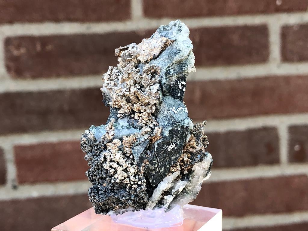 Silver : Allargentum and Silver pseudomorph after Dyscrasite, Ophalen of Verzenden, Mineraal