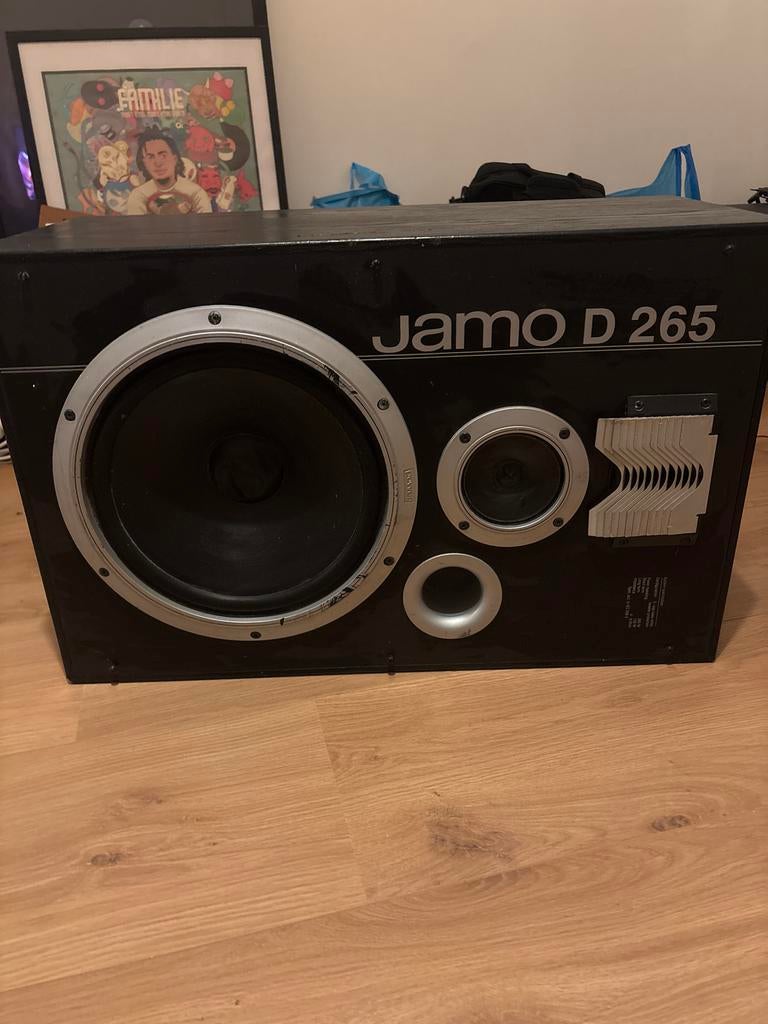 Jamo D265 Luidspreker - Vintage Topstuk, Ophalen, Gebruikt, 120 watt of meer, Front, Rear of Stereo speakers