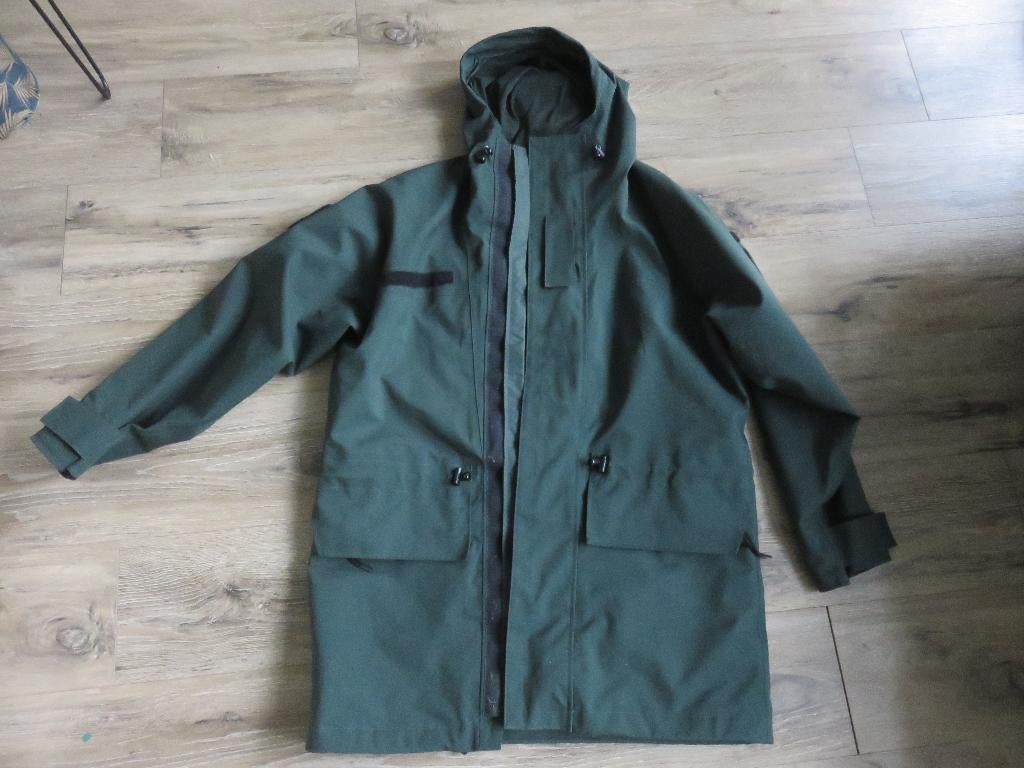 Jas, nat weer, 6080/9095, effen groen, Verzamelen, Ophalen of Verzenden, Landmacht, Nederland, Kleding of Schoenen