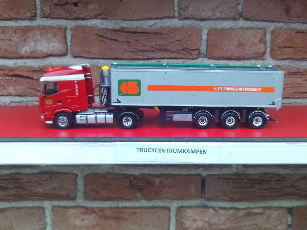 Tekno  Daf  XG   4 x 2  met  Stas  kipper  van  Zijderlaan., Ophalen of Verzenden, Nieuw, Bus of Vrachtwagen, Tekno