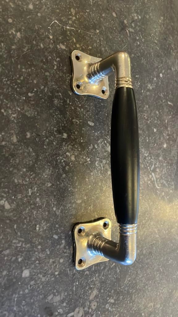 1x Grote TONmodel Deurgreep Jaren 30 Nikkel Messing Bakeliet, Antiek en Kunst, Ophalen of Verzenden