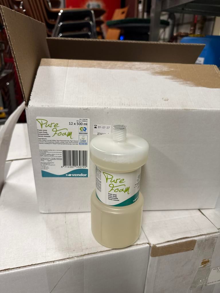 Vendor Pure Foam Zeep - 12 x 500 ml, Ophalen