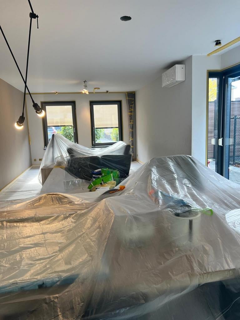 Schilder binnen, buiten - Behang - Laminaat