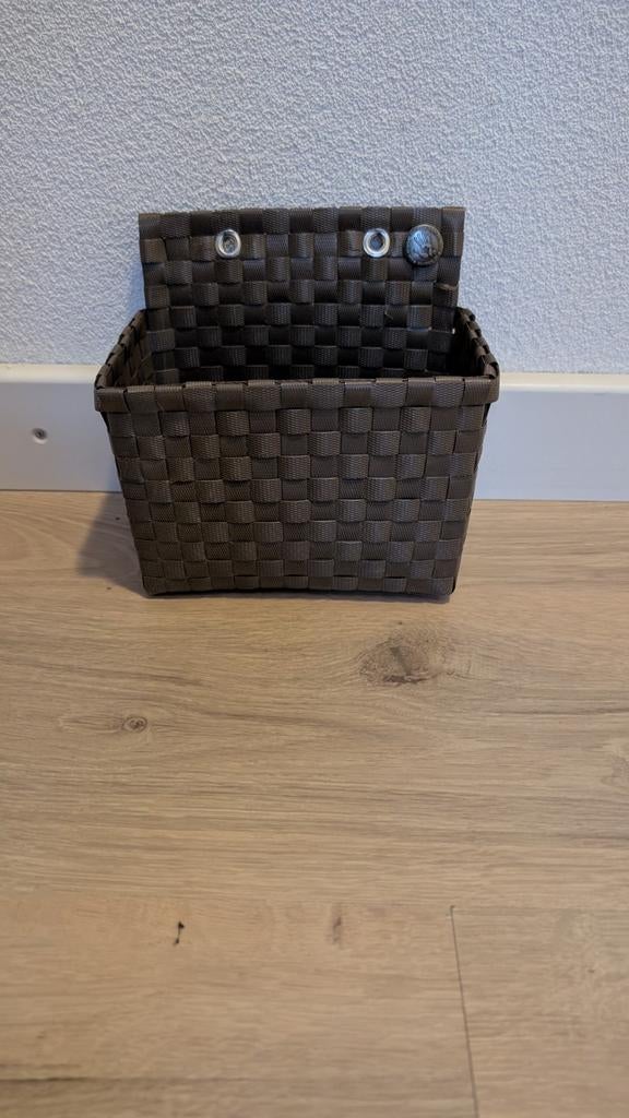 Handed By mandje taupe - 32x10x17cm, Overige materialen, Gebruikt, Mand, Ophalen of Verzenden